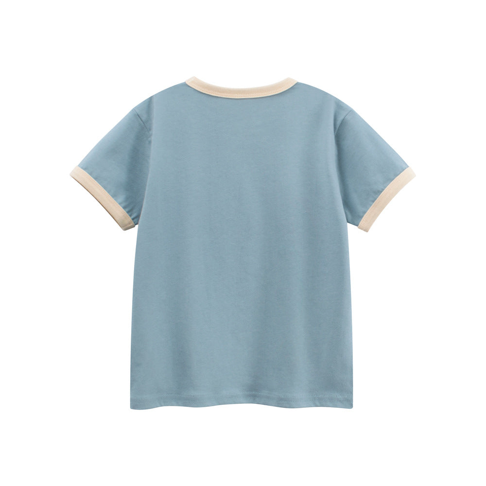 Summer Girls’ Puppy and Letters Pattern T-shirt in European and American Style, MyKids-USA®, T-Shirts, MyKids-USA -  -  -  -  -  -  - .