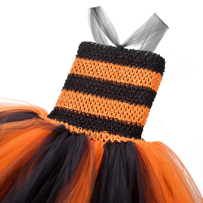 Children Girls’ Halloween Costume Set: Sleeveless Princess Tulle Dress with Accessory – Sets, MyKids-USA®, Costume Dresses, MyKids-USA -  -  -  -  -  -  - .