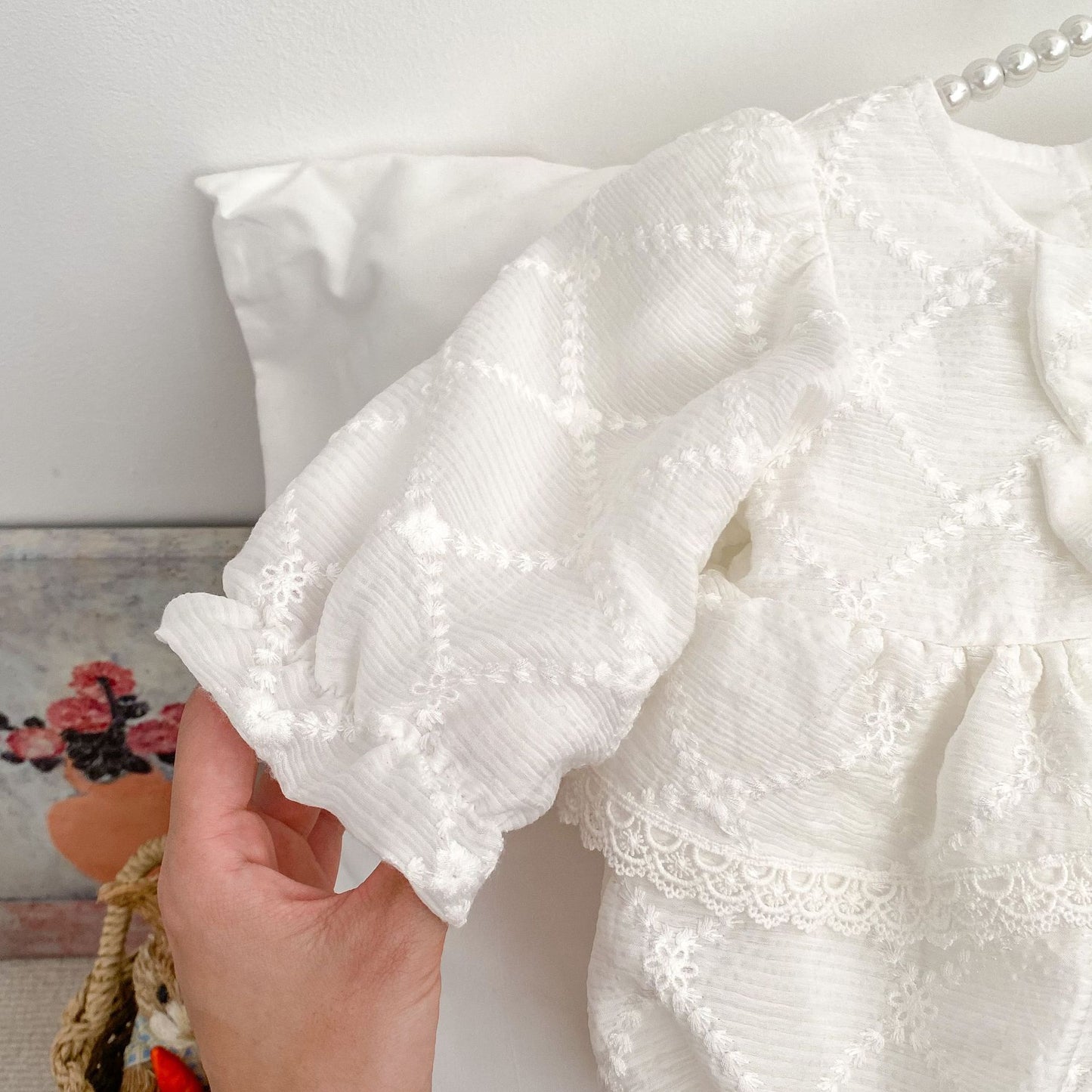 Spring Arrival Baby Girls Long Sleeves Floral Embroidered Bodysuits Onesies, MyKids-USA®, Baby One-Pieces, MyKids-USA -  -  -  -  -  -  - 