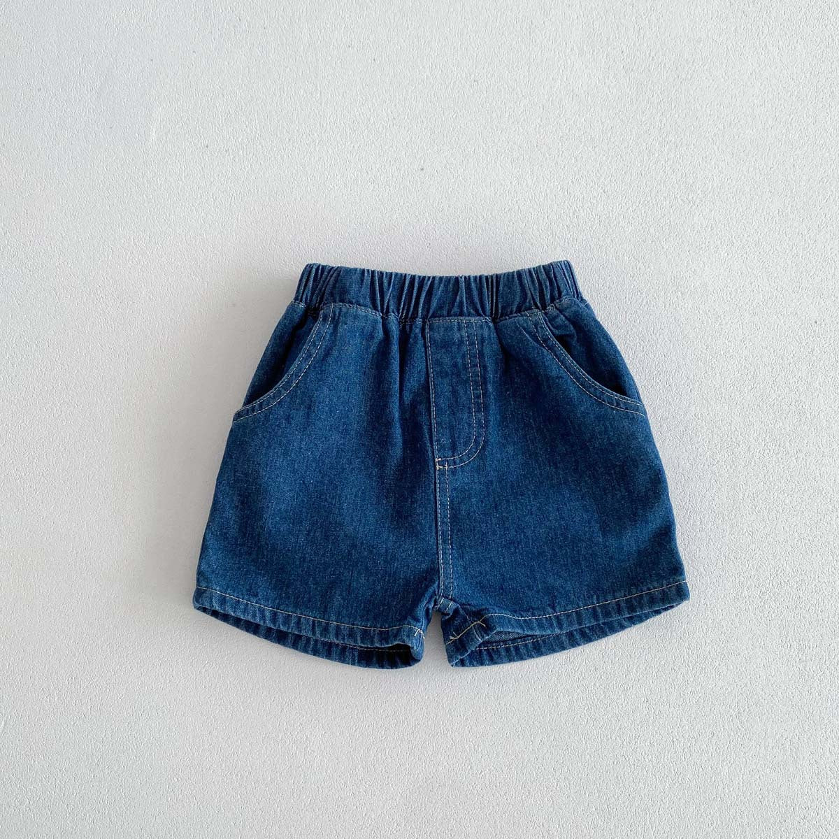 Summer Arrival Kids Unisex Denim Casual Style Shorts, MyKids-USA®, Jeans, MyKids-USA - Size/Age - 73 (6-9M) - Color - Navy Blue (Dark Blue) -  -  - TR2603171439-B.
