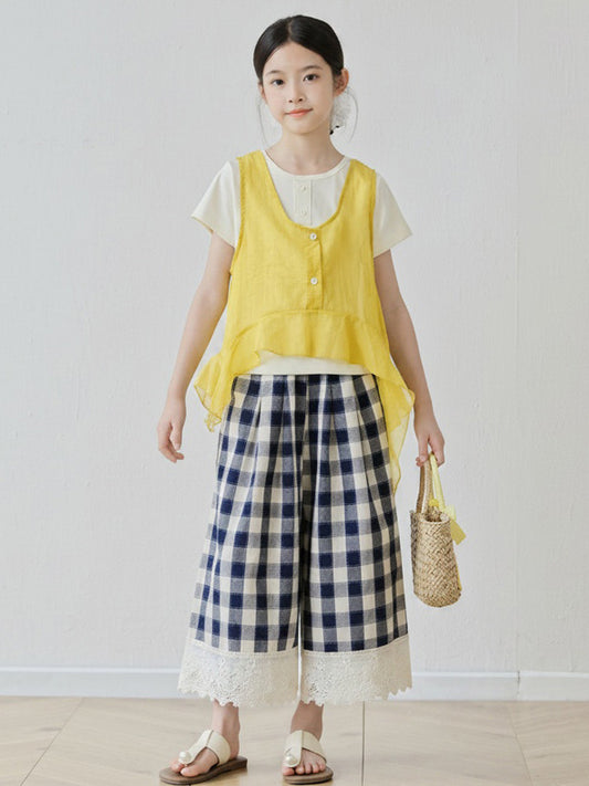 Arrival Summer Baby Kids Girls Short Sleeves Color Patchwork T-shirt and Plaid Pants, MyKids-USA®, Baby & Children's Outfits, MyKids-USA -  -  -  -  -  -  - .