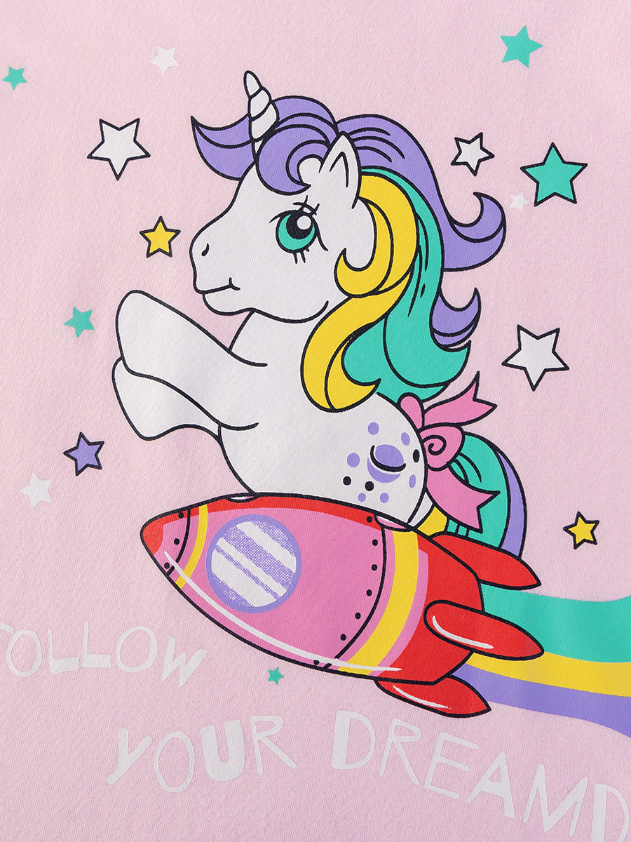 Summer Hot Selling Baby Kids Girls Short Sleeves Cartoon Pattern T-shirt, Striped Vest and Shorts Clothing Set, MyKids-USA®, Baby & Children's Outfits, MyKids-USA -  -  -  -  -  -  - .