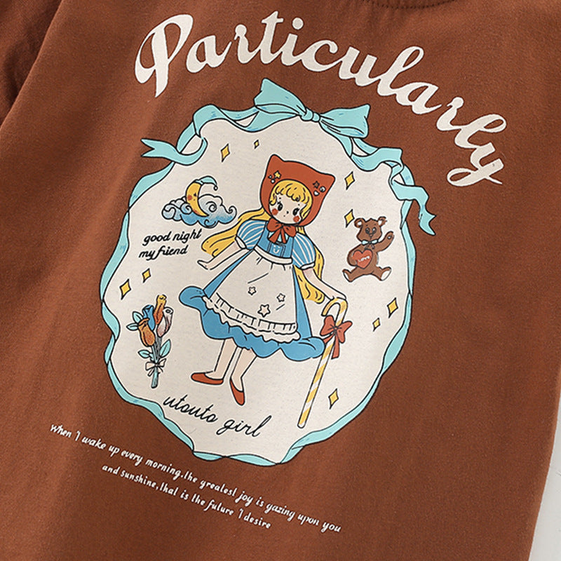 Summer Arrival Girls’ Princess Cartoon Pattern Short Sleeves T-shirt in European and American Style, MyKids-USA®, T-Shirts, MyKids-USA -  -  -  -  -  -  - 