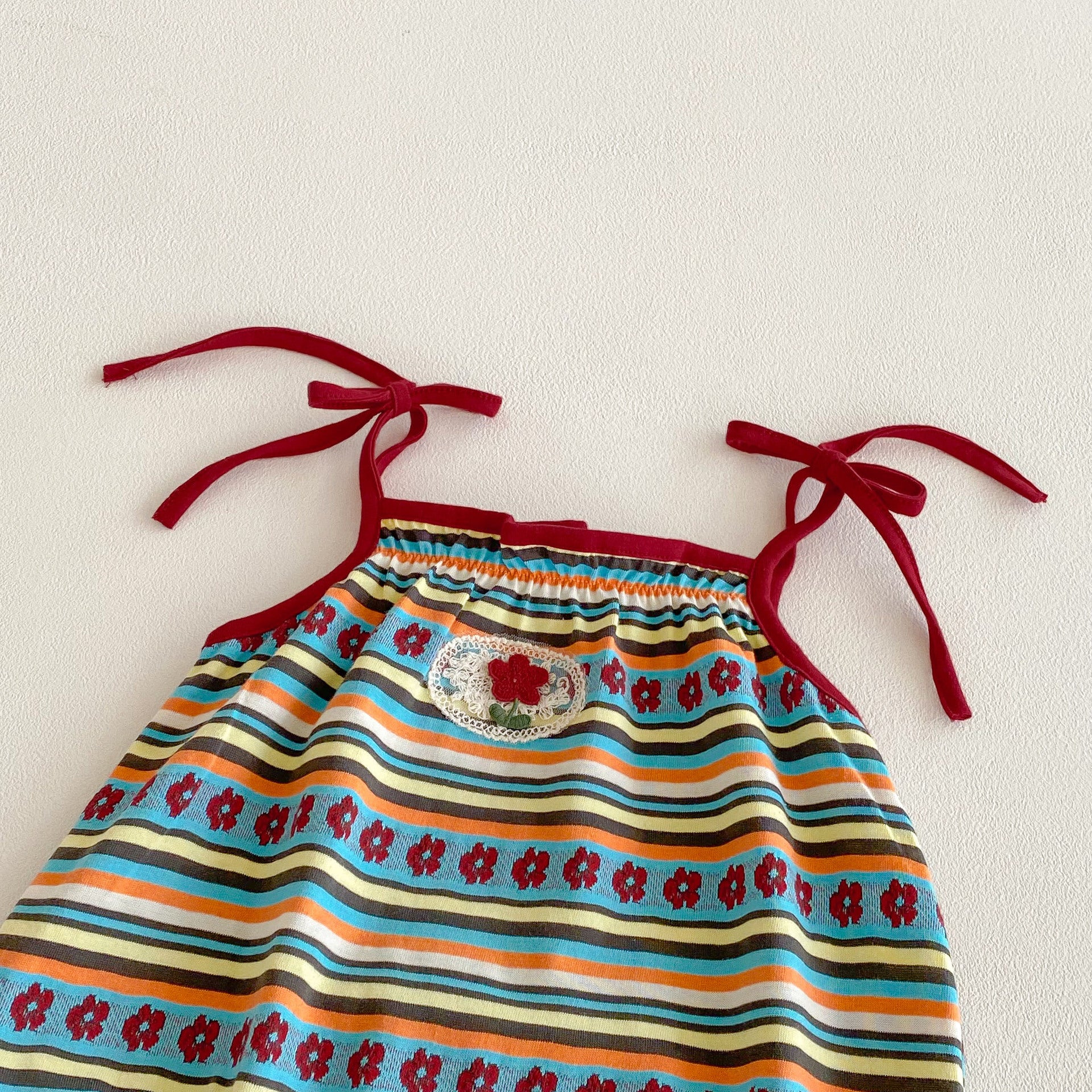 Design Summer Baby Kids Girls Sleeveless Flowers and Striped Pattern Bodysuit, MyKids-USA®, Baby & Children's One-Pieces, MyKids-USA -  -  -  -  -  -  - .