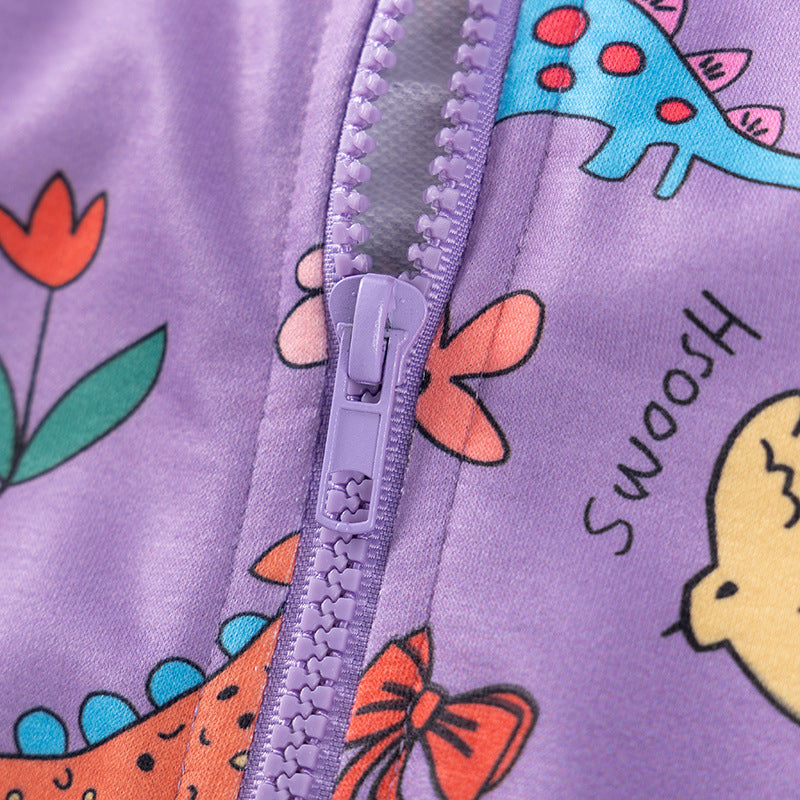 Spring and Autumn Girls Animals and Flowers Cartoon Pattern Long Sleeves Zip-up Coat, MyKids-USA®, Baby & Toddler Coats & Jackets, MyKids-USA -  -  -  -  -  -  - 