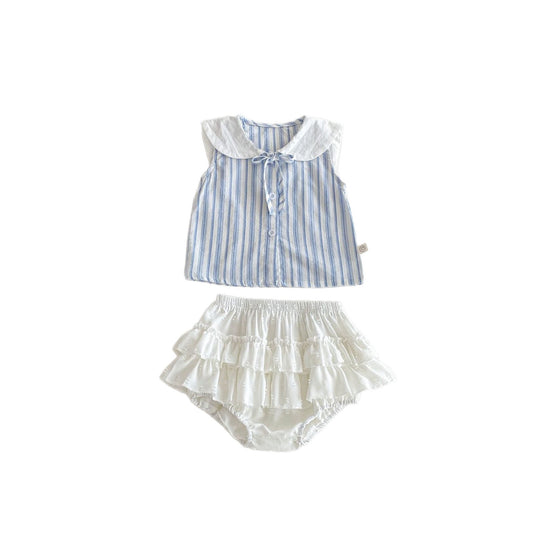Summer Baby Kids Girls Long Sleeves Striped Vest and Skirt Clothing Set, MyKids-USA®, Baby & Toddler Outfits, MyKids-USA -  -  -  -  -  -  - .
