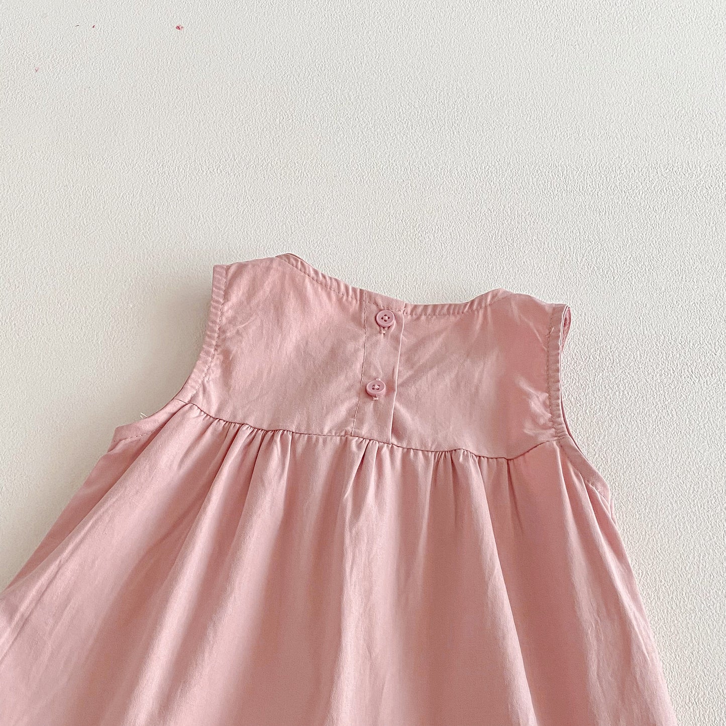 Spring and Autumn Baby Kids Girls Long Sleeves Cartoon Pattern Top and Pink Sleeveless Rompers Clothing Set