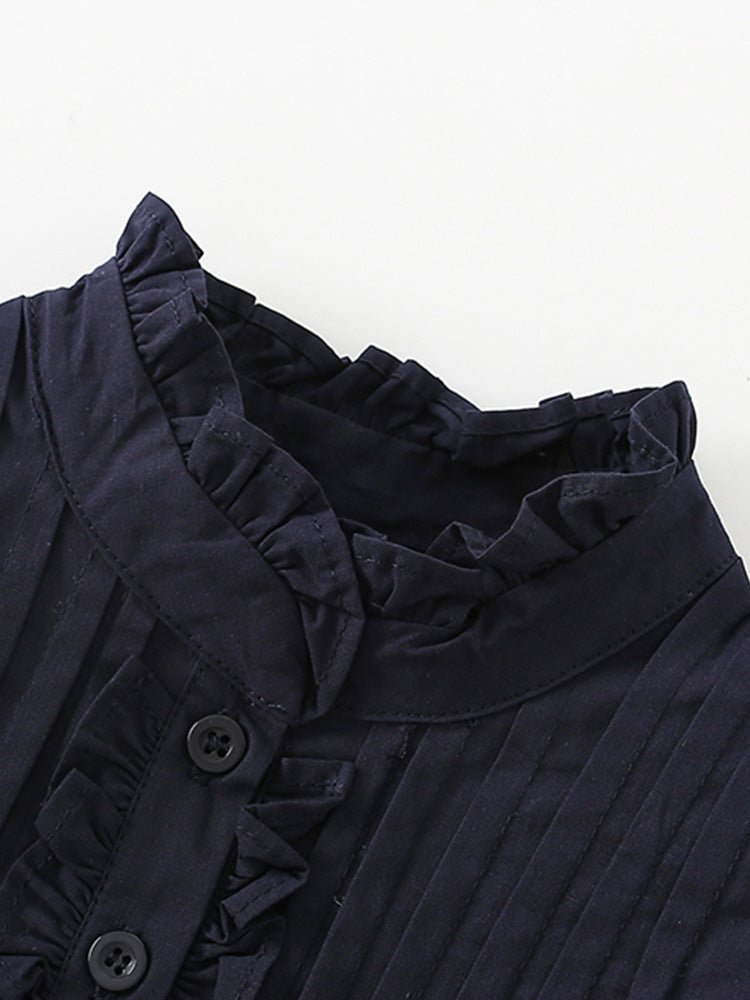 Baby Girls Kids Solid Color Short Sleeve Ruffle Crew Neck Dress, MyKids-USA®, Baby & Toddler Dresses, MyKids-USA -  -  -  -  -  -  - 