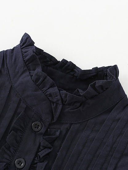 Baby Girls Kids Solid Color Short Sleeve Ruffle Crew Neck Dress, MyKids-USA®, Baby & Toddler Dresses, MyKids-USA -  -  -  -  -  -  - 