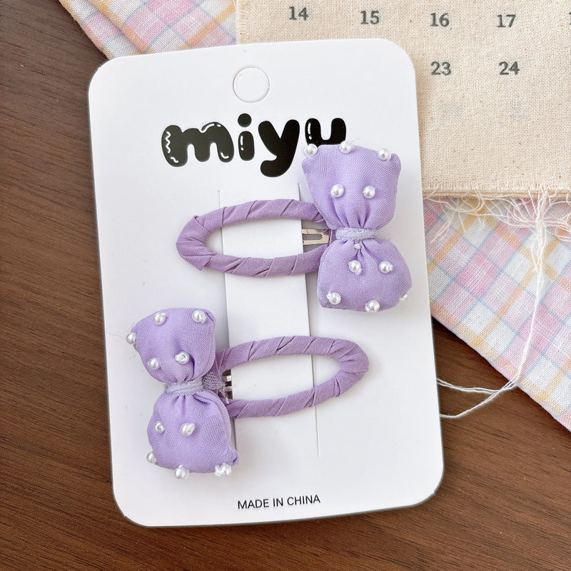 Collection of Beaded Hair Clips, MyKids-USA®, Hair Pins, Claws & Clips, MyKids-USA - Size/Age - Average Size (0-12Y） - Color - Purple -  -  - TR2605032140-B.