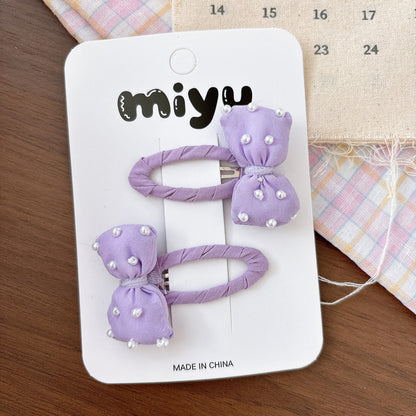 Collection of Beaded Hair Clips, MyKids-USA®, Hair Pins, Claws & Clips, MyKids-USA - Size/Age - Average Size (0-12Y） - Color - Purple -  -  - TR2605032140-B.