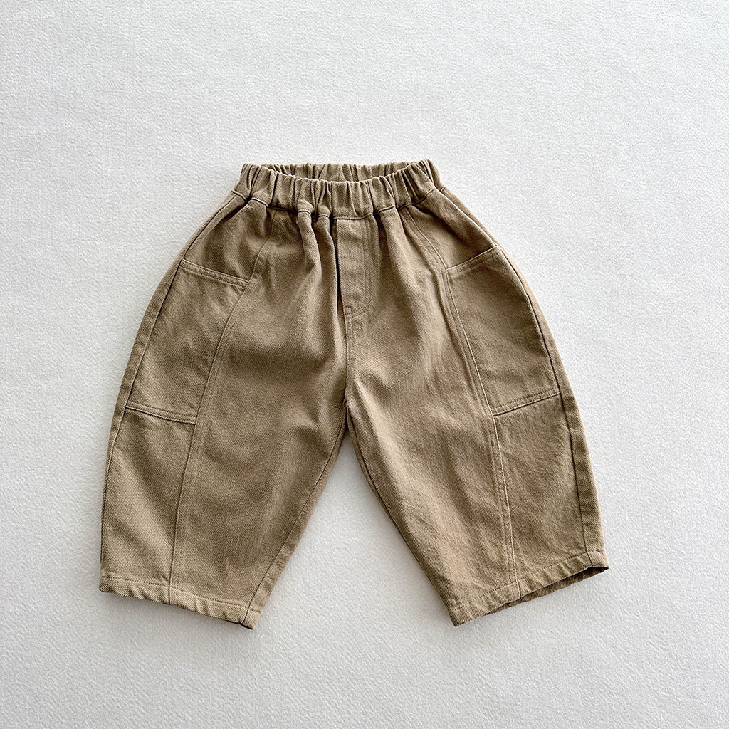Autumn Arrival Casual Unisex Solid Color American Style Pants, MyKids-USA®, Trousers, MyKids-USA - Size/Age - 80 (9-12M) - Color - Khaki -  -  - TR2510082230-B