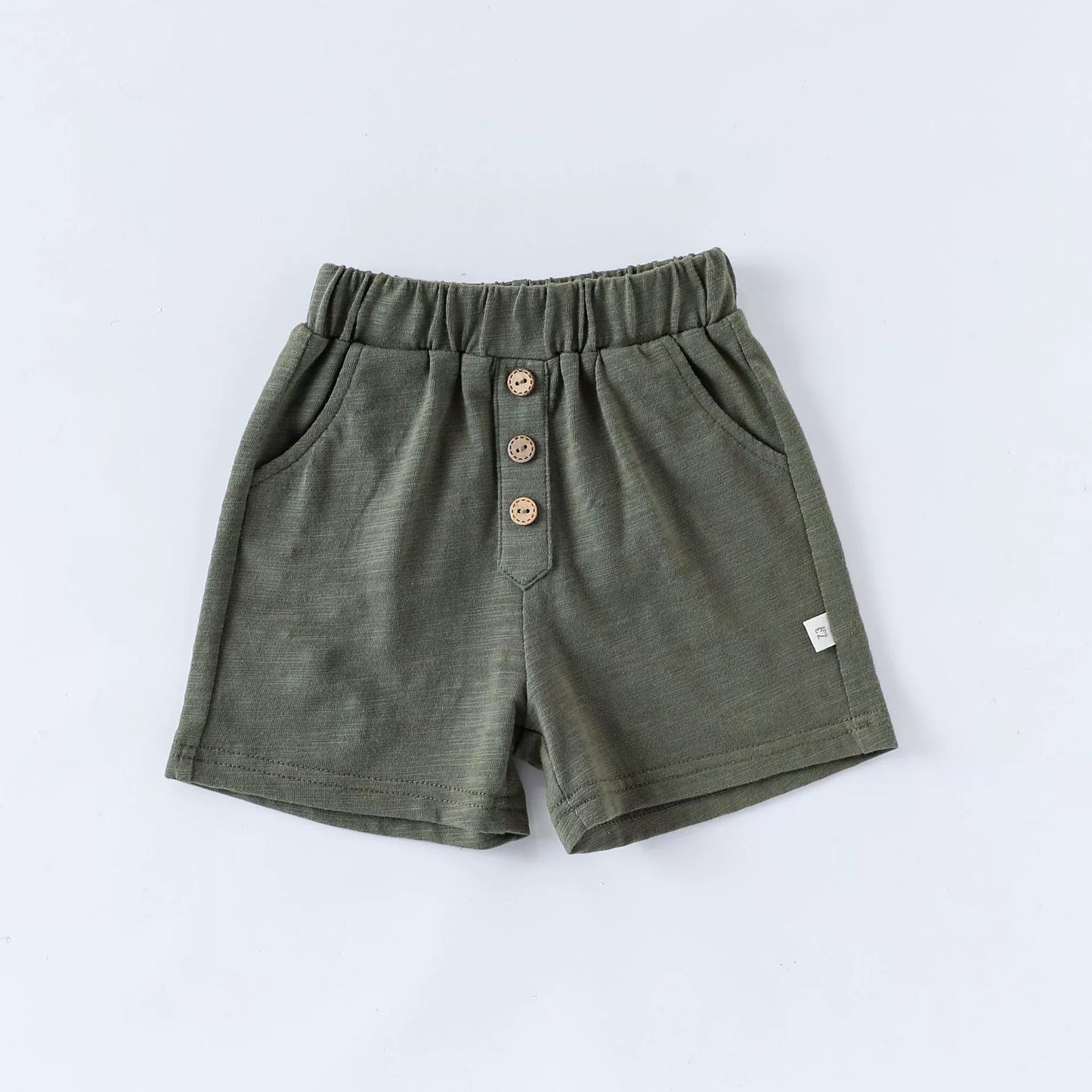 Summer Arrival Kids Unisex Cotton Casual Style Solid Color Shorts, MyKids-USA®, Shorts, MyKids-USA - Size/Age - 73 (6-9M) - Color - Green -  -  - TR2504252200-C