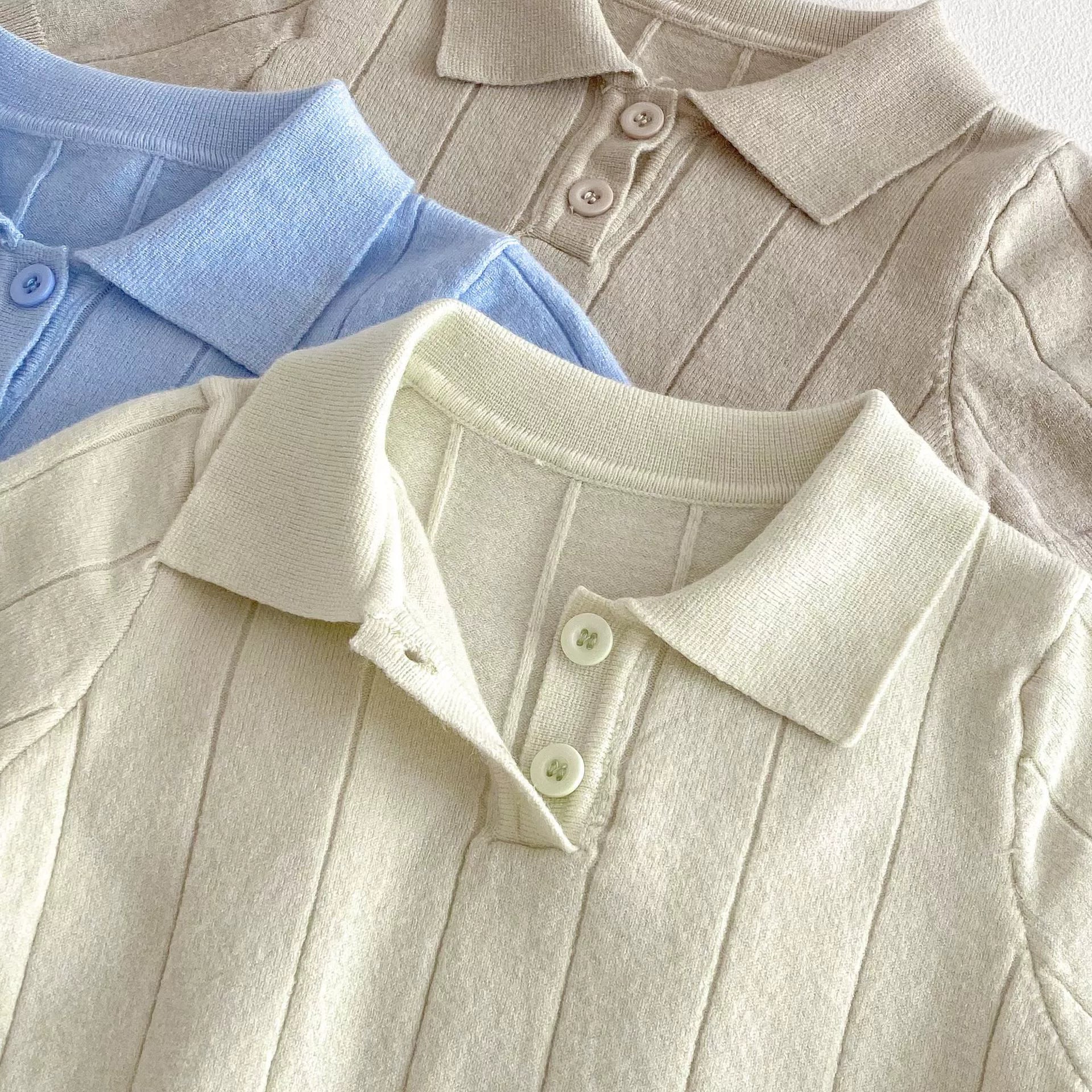 Summer Arrival Baby Kids Unisex Casual Solid Color Short Sleeves Top Knitted Polo Shirt, MyKids-USA®, Baby Activity Tops, MyKids-USA -  -  -  -  -  -  - 