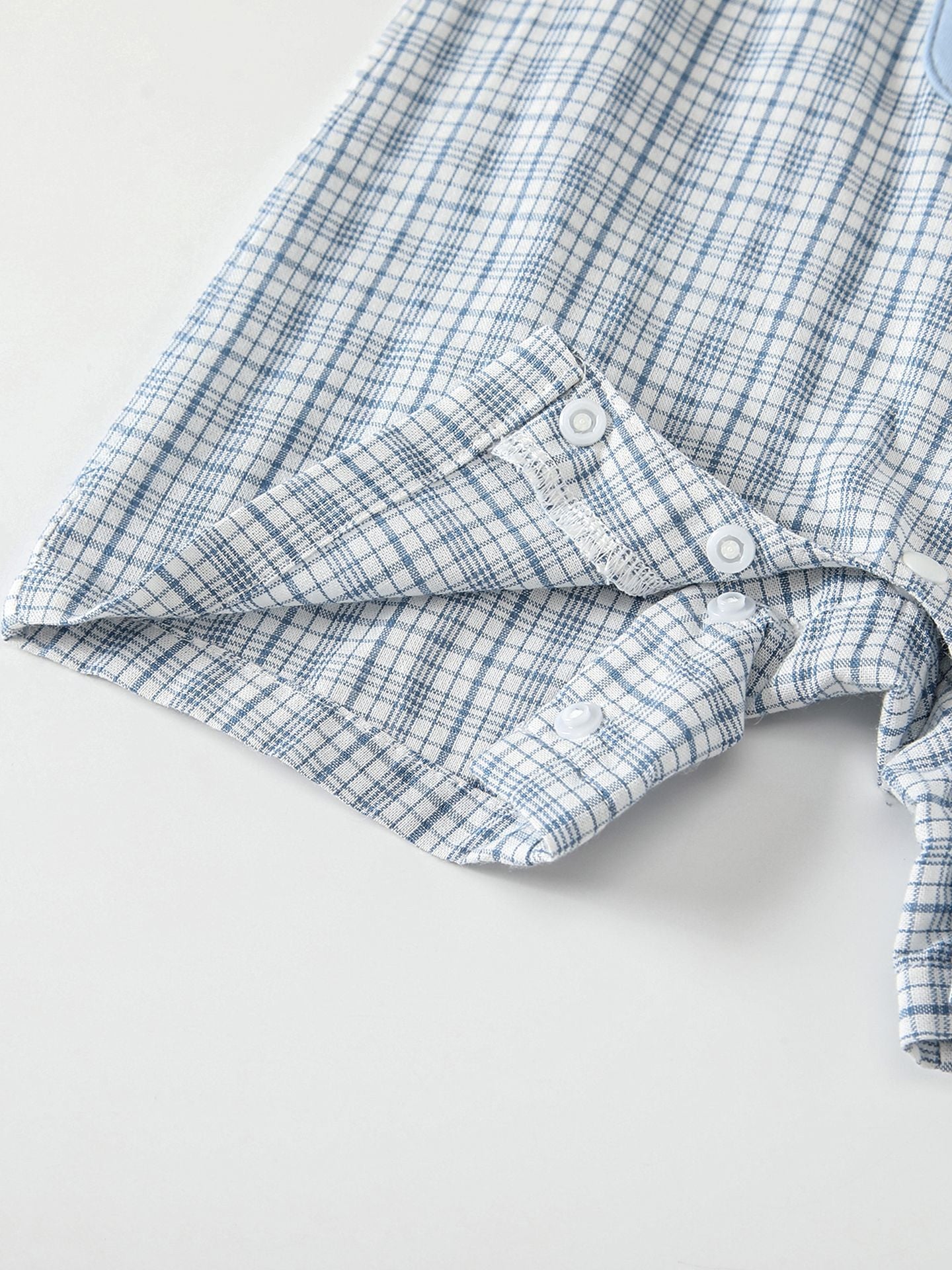Summer Arrival Baby Boys Short Sleeves Color Patchwork Plaid Rompers Bodysuits