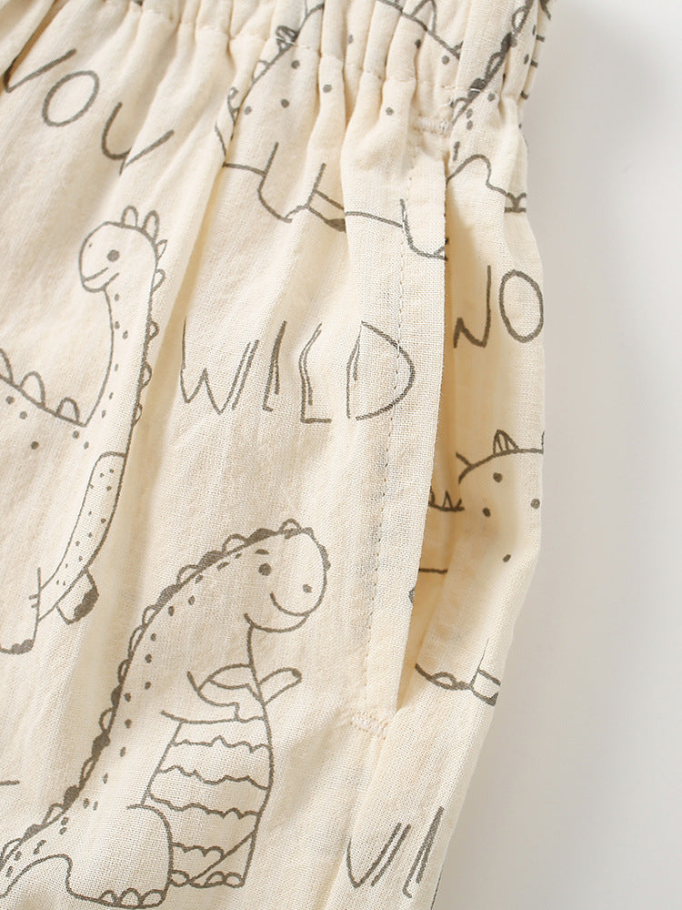 Arrival Summer Girls Cartoon Pattern Loose Fit Anti-Mosquito Pants