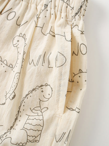 Arrival Summer Girls Cartoon Pattern Loose Fit Anti-Mosquito Pants