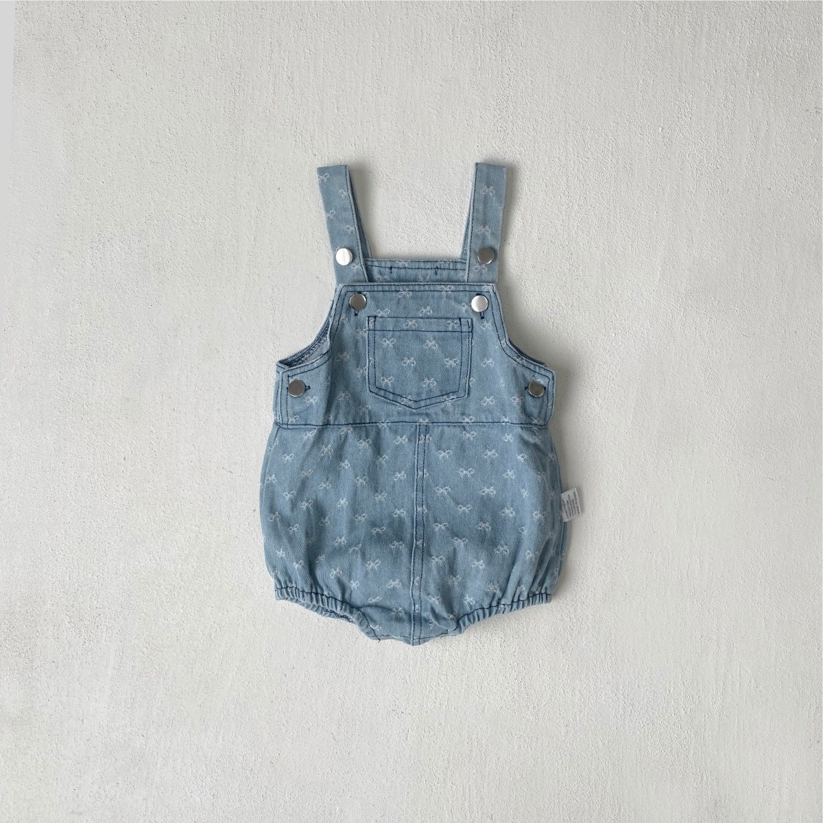 Autumn and Spring Arrival Baby Unisex Denim Sleeveless Butterfly-bows Pattern Bodysuit, MyKids-USA®, Baby One-Pieces, MyKids-USA - Size/Age - 66 (3-6M) - Color - Blue -  -  - TR2601181934-A.