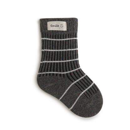 Autumn Arrival Baby Unisex Breathable Casual Striped Pattern Socks 1 Lot=3-Pair Set, MyKids-USA®, Baby & Toddler Socks & Tights, MyKids-USA - Size/Age - XS (0-1Y) - Color - Grey -  -  - TR2511152259-C