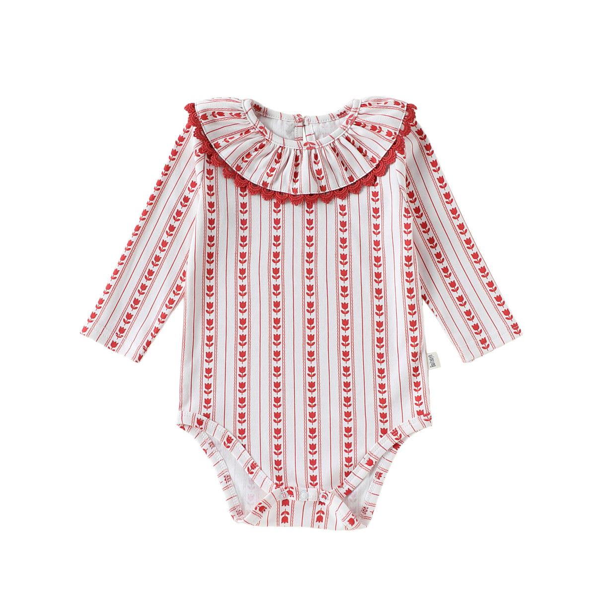 MyKids-USA® Autumn Arrival Baby Kids Girls Princess Long Sleeves Flowers Pattern Bodysuit