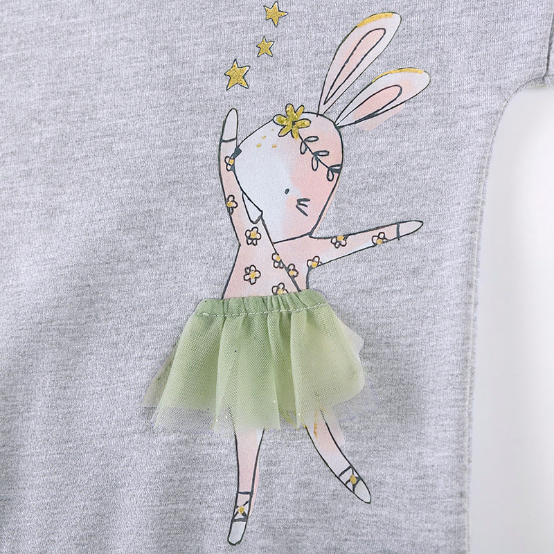 Spring and Autumn Girls Animals Cartoon Pattern Long Sleeves Tulle Decorated Sweatshirt and Pink Pants Clothing Set, MyKids-USA®, Baby & Toddler Outfits, MyKids-USA -  -  -  -  -  -  - 