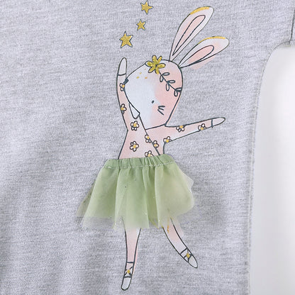 Spring and Autumn Girls Animals Cartoon Pattern Long Sleeves Tulle Decorated Sweatshirt and Pink Pants Clothing Set, MyKids-USA®, Baby & Toddler Outfits, MyKids-USA -  -  -  -  -  -  - 