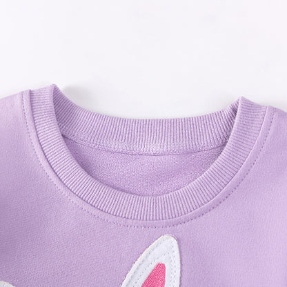 Spring and Autumn Girls Cute Rabbit Cartoon Pattern Long Sleeves Sweatshirt and Floral Pants Clothing Set, MyKids-USA®, Baby & Toddler Outfits, MyKids-USA -  -  -  -  -  -  - 