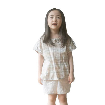 Summer High Quality Baby Kids Girls Short Sleeves Casual Plaid Pattern T-shirt, MyKids-USA®, T-Shirts, MyKids-USA -  -  -  -  -  -  - 