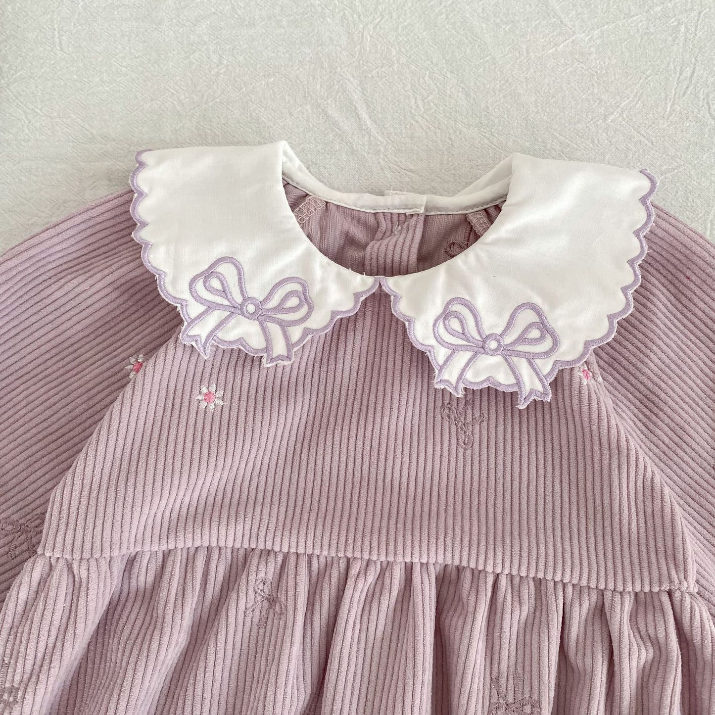 MyKids-USA® Autumn Embroidery Pattern Baby Kids Girls Princess Long Sleeves Bodysuit