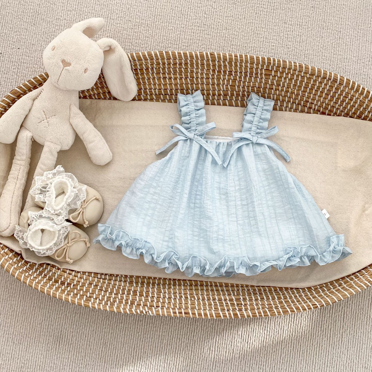 Summer Arrival Baby Girls Sleeveless Solid Color Dress, MyKids-USA®, Baby & Children's Dresses, MyKids-USA - Size/Age - 73 (6-9M) - Color - Blue -  -  - TR2605011719-B.