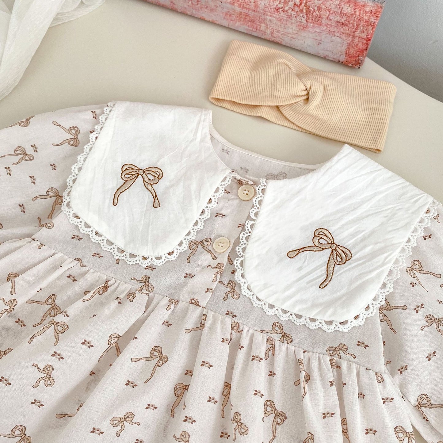 Spring Arrival Baby Girls Long Sleeves Butterfly-Bows Pattern Onesies Bodysuits Dress, MyKids-USA®, Baby One-Pieces, MyKids-USA -  -  -  -  -  -  - 