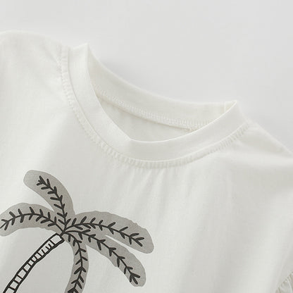 Summer Baby Kids Animals Cartoon Pattern T-shirt and Heart Pattern Shorts Clothing Set for Girls, MyKids-USA®, Baby & Toddler Outfits, MyKids-USA -  -  -  -  -  -  - 