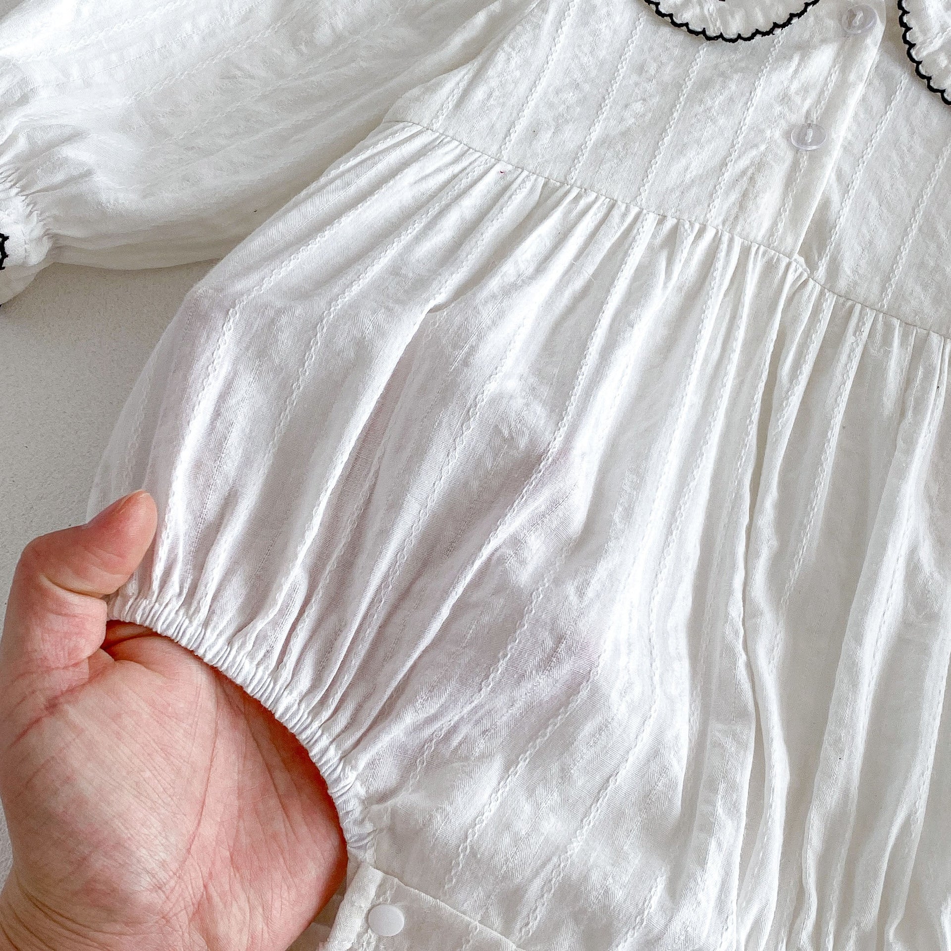 Spring Arrival Baby Girls Long Sleeves Flowers Embroidered Collar Bodysuit, MyKids-USA®, Bodysuits, MyKids-USA -  -  -  -  -  -  - .