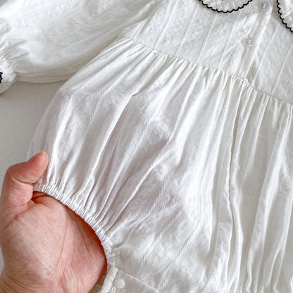 Spring Arrival Baby Girls Long Sleeves Flowers Embroidered Collar Bodysuit, MyKids-USA®, Bodysuits, MyKids-USA -  -  -  -  -  -  - .