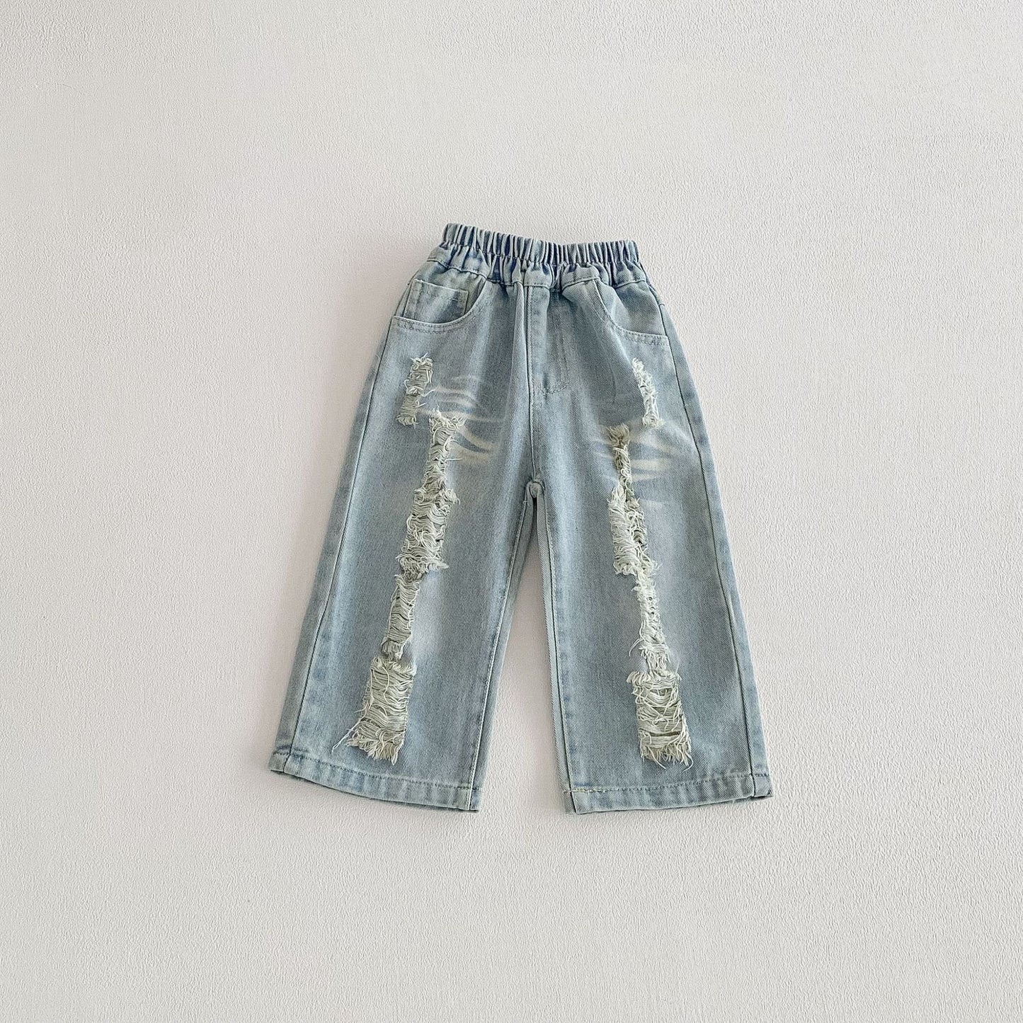 Arrival Baby Kids Boys and Girls Casual Ripped Jeans, MyKids-USA®, Jeans, MyKids-USA - Size/Age - 90 (12-24M) - Color - Blue -  -  - TR2603162159-A.
