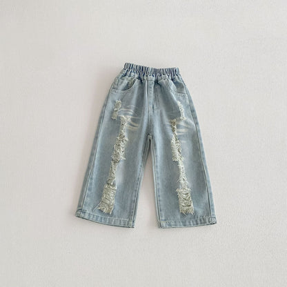 Arrival Baby Kids Boys and Girls Casual Ripped Jeans, MyKids-USA®, Jeans, MyKids-USA - Size/Age - 90 (12-24M) - Color - Blue -  -  - TR2603162159-A.