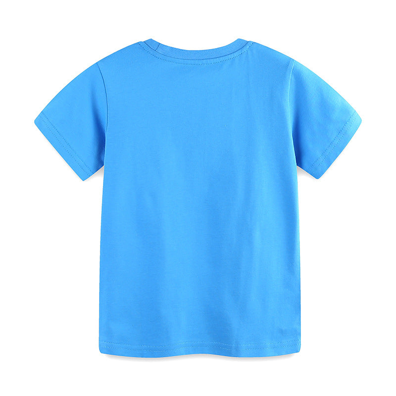 Summer Boys’ Marine Animals Cartoon Pattern T-shirt in European and American Style, MyKids-USA®, Baby & Toddler Tops, MyKids-USA -  -  -  -  -  -  - 