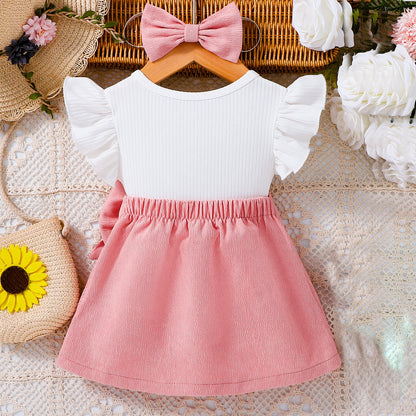Summer Baby Kids Girls Short Sleeves Flowers Pattern Top and Pink Skirt Set, MyKids-USA®, Baby & Children's Outfits, MyKids-USA -  -  -  -  -  -  - .