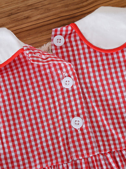 MyKids-USA® Summer Arrival Baby Girls Sleeveless Cute Plaid/Dots Pattern Bodysuit
