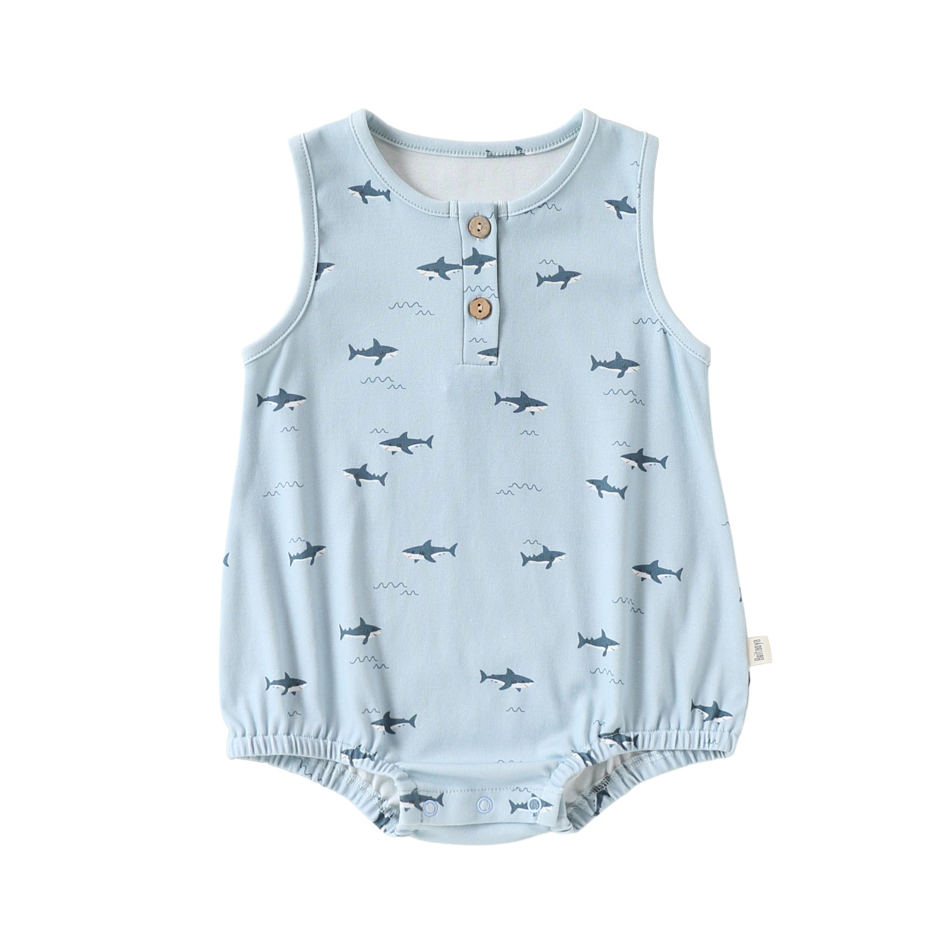 Summer Arrival Baby Boys and Girls Sleeveless Marine Pattern Bodysuit, MyKids-USA®, Baby & Children's One-Pieces, MyKids-USA® - Size/Age - 66 (3-6M) - Color - Blue -  -  - TR2605032231-A.