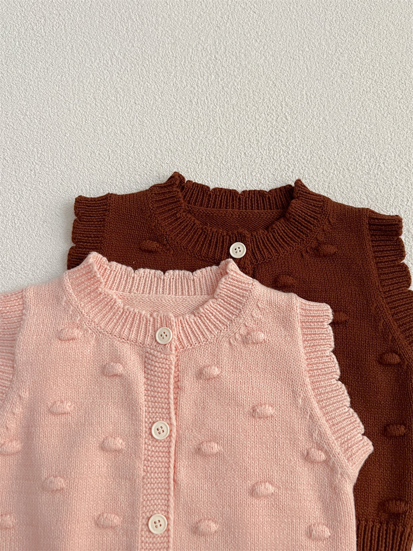 Adorable Infant Baby Girls Bubble Knitted Sleeveless Single Breasted Sweater Vest, MyKids-USA®, Baby & Toddler Outerwear, MyKids-USA -  -  -  -  -  -  - 