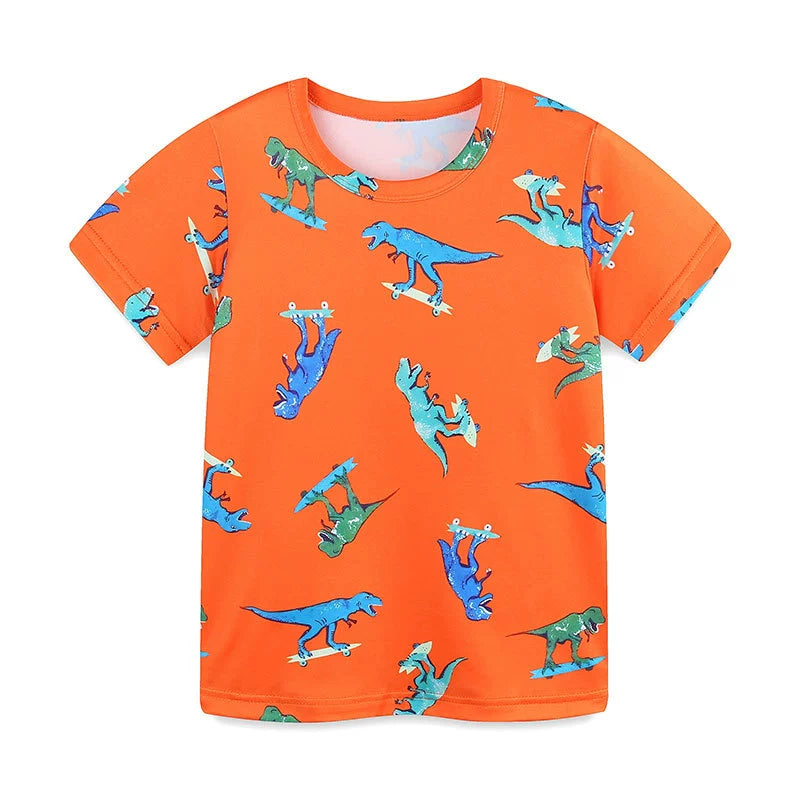 Summer Baby Kids Cartoon Dinosaurs Pattern T-shirt and Shorts Casual Clothing Set for Boys, MyKids-USA®, Baby & Toddler Outfits, MyKids-USA -  -  -  -  -  -  - 