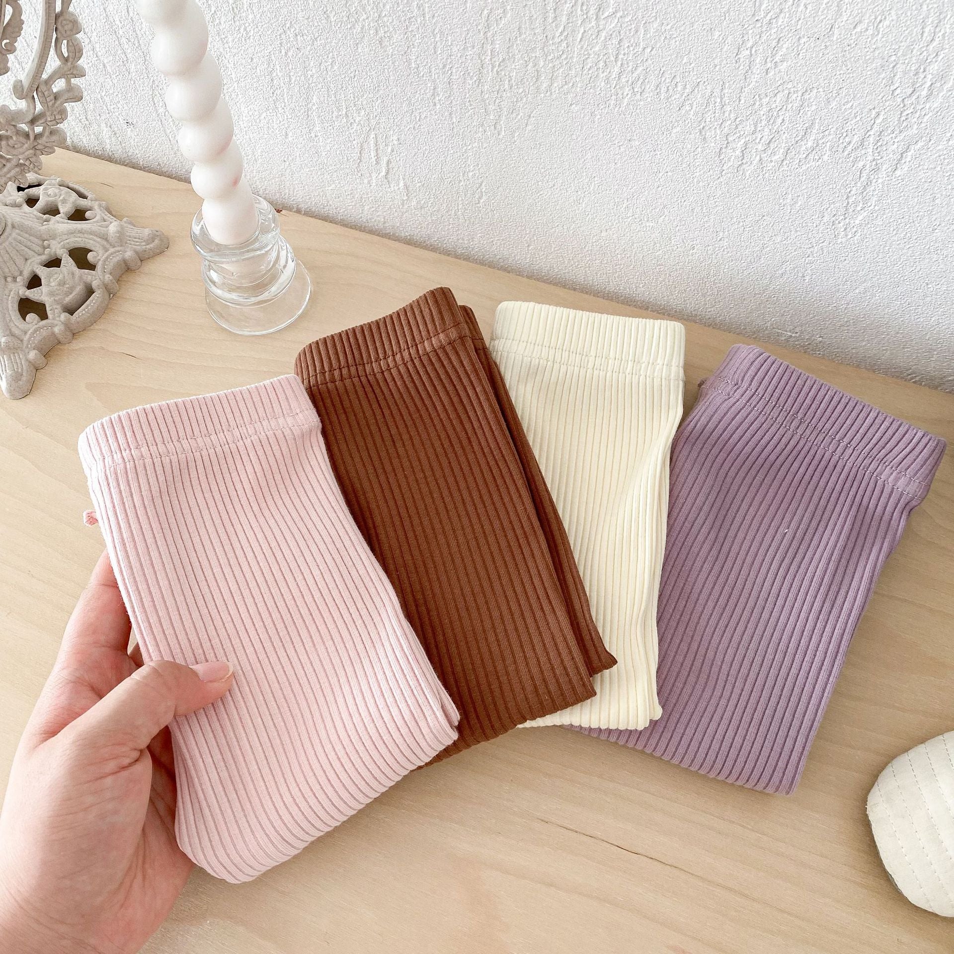 Autumn Arrival Elastic Baby Kids Girls Solid Color Striped Pattern Pants, MyKids-USA®, Trousers, MyKids-USA -  -  -  -  -  -  - 