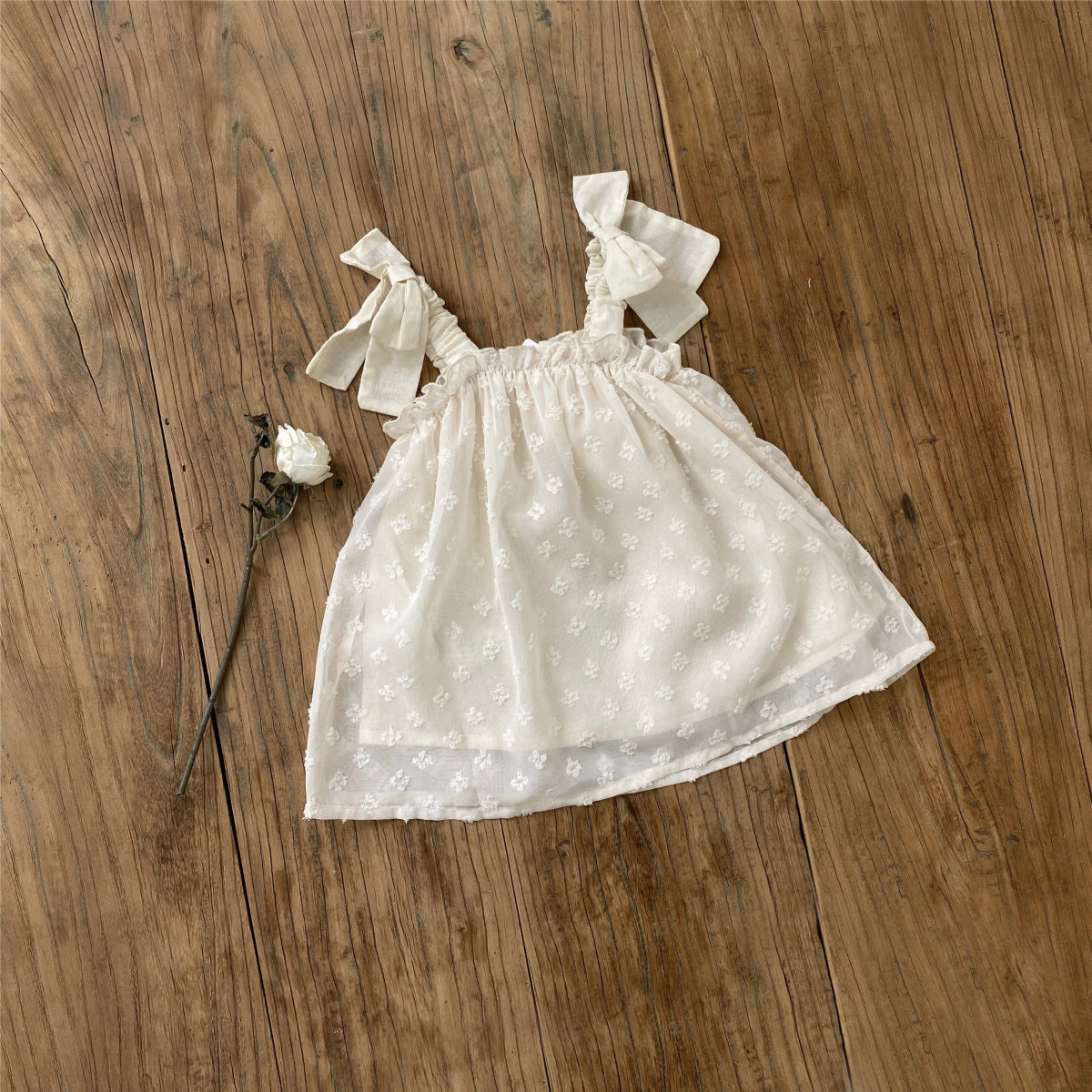 Summer Hot Selling Baby Kids Girls Sleeveless Flowers Jacquard Pattern Princess Dress, MyKids-USA®, Baby & Toddler Dresses, MyKids-USA - Size/Age - 73 (6-9M) - Color - Beige -  -  - TR2505112155-A