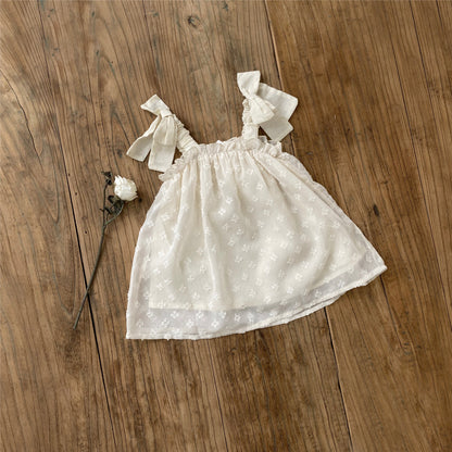 Summer Hot Selling Baby Kids Girls Sleeveless Flowers Jacquard Pattern Princess Dress, MyKids-USA®, Baby & Toddler Dresses, MyKids-USA - Size/Age - 73 (6-9M) - Color - Beige -  -  - TR2505112155-A