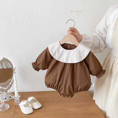 Autumn Baby Kids Girls Color Patchwork Long-sleeved Onesies and Dress – Princess Sister Matching Set, MyKids-USA®, Baby & Toddler Dresses, MyKids-USA - Size/Age - 66 (3-6M) - Color - Brown -  -  - TR2509212359-A