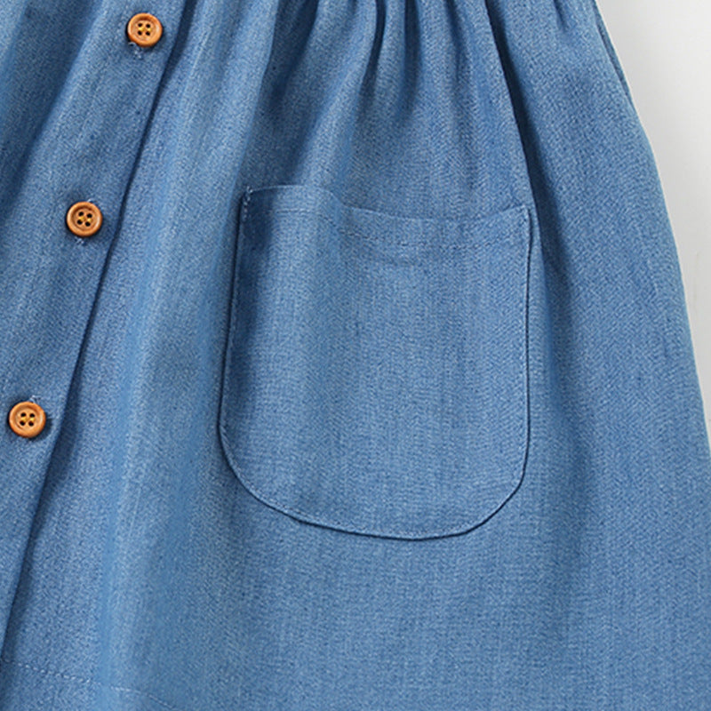 Summer Arrival Flowers Pattern Sleeveless Single Breasted Dress for Stylish Girls, MyKids-USA®, Baby & Toddler Dresses, MyKids-USA -  -  -  -  -  -  - 