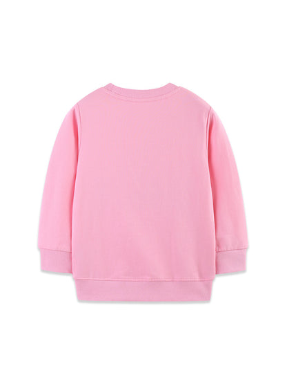 Autumn and Spring Arrival Rabbits Cartoon Pattern Long Sleeves Pullover for Stylish Girls