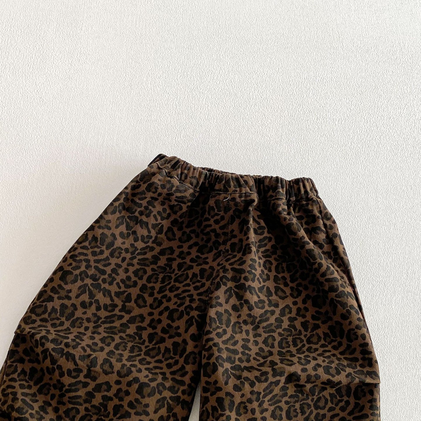 Spring and Autumn Baby Kids Girls Long Sleeves Cartoon Pattern Pullover and Leopard Pattern Pants 2-piece Clothing Set