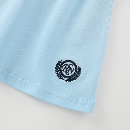 Summer Baby Kids Letters Logo Pattern Embroidered Polo Shirt and Shorts Clothing Set for Girls, MyKids-USA®, Baby & Toddler Outfits, MyKids-USA -  -  -  -  -  -  - 